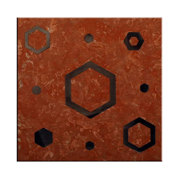 3mm SS Hexagonal Square Italian Stone - Perfect Ceramic - 078