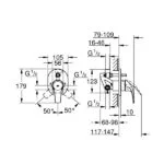 GROHE - BauCurve Single lever Bath/Shower Mixer - 29043000 - Image 2