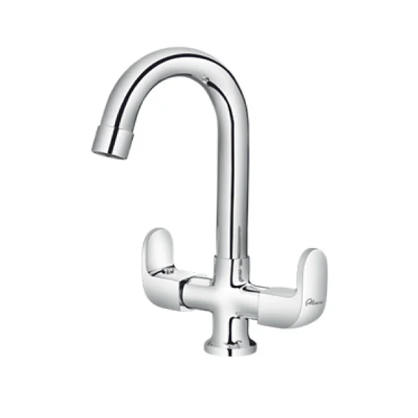 107-Central-Hole-Basin-Mixer-With-Reg.Swinging-Spout Alixir - GOLD Series - Central Hole Basin Mixer with Reg. Swinging Spout