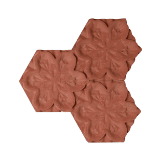 Embossed Flower Hexagonal Pattern - Perfect Ceramic - 3 MDF Ply - Perfect Ceramic - 115