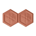 Embossed Circular Hexagonal Pattern MDF Ply - Perfect Ceramic - 115