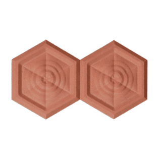 Embossed Circular Hexagonal Pattern MDF Ply - Perfect Ceramic - 115