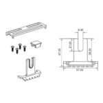 Cremone Handle Single Fork Kit - PHF 129-40 - Image 2
