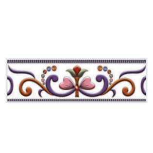 Drashti Ceramic - Digital Border Tiles - 250 x 75 mm - 1514