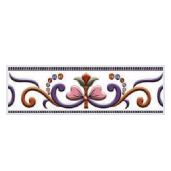 Drashti Ceramic - Digital Border Tiles - 250 x 75 mm - 1514