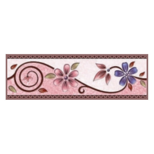 Drashti Ceramic - Digital Border Tiles - 250 x 75 mm - 1521