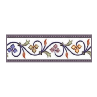 Drashti Ceramic - Digital Border Tiles - 250 x 75 mm - 1533