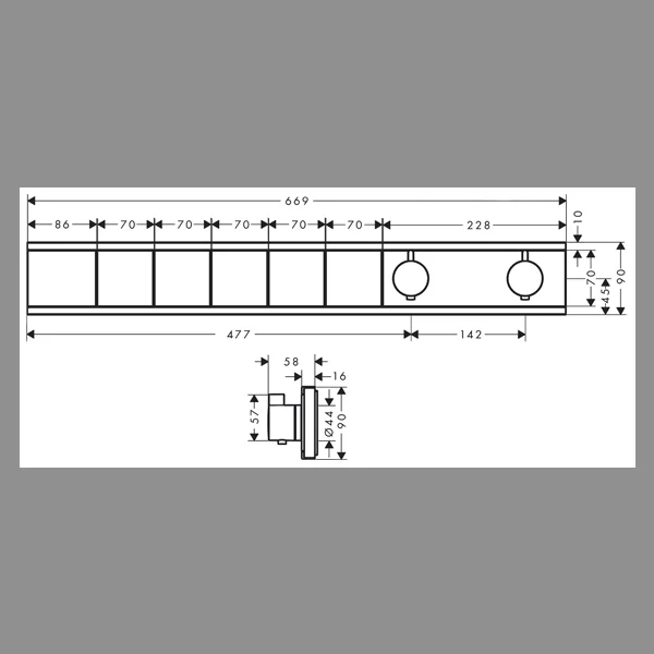 Hansgrohe Thermostat with 5 functions Art. no. 15384700 - Image 2