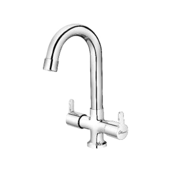 Alixir - FUSION Series - Central Hole Basin Mixer with Reg. Swinging Spout