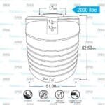 2000 Litre - Apex EasyFit - Water Tank