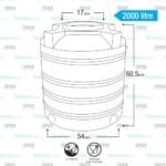 2000 Litre - Apex Water Tank - S Series