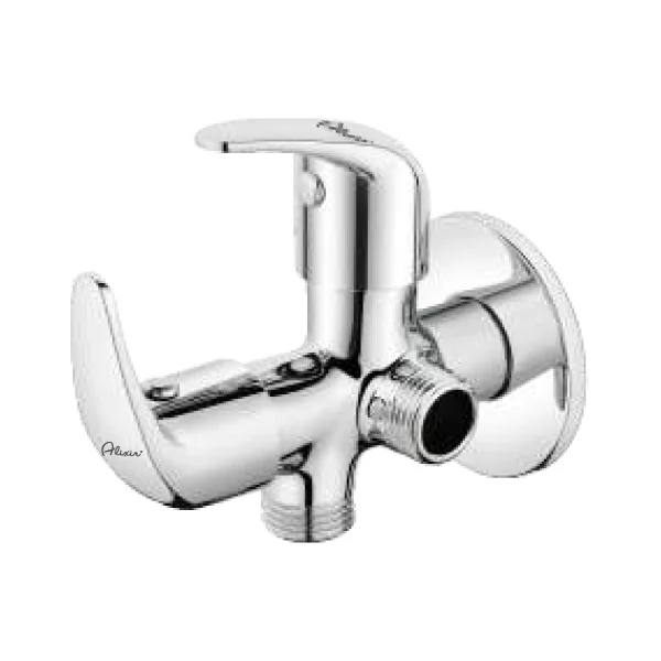 2026 Alixir - HEXA Series - 2 Way Angular Stop Cock with Wall Flange
