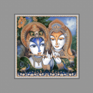 Radhe Krishna Portrait - Drashti Ceramics - 1 pc. - 2219