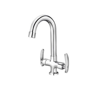 Alixir - NANO Series - Central Hole Basin Mixer with Reg. Swinging Spout