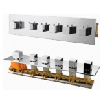 AGL Bathware - 5-Way Thermostatic Diverter - 5 Outlet Thermostatic Multifunctional Diverter 251637CP - Image 3