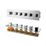 AGL Bathware - 5-Way Thermostatic Diverter - 5 Outlet Thermostatic Multifunctional Diverter 251637CP