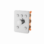 AGL Bathware - 5-Way Thermostatic Diverter - 5 Outlet Thermostatic Push Button Multifunctional Diverter 251638CP