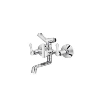 Alixir - CRYSTAL Series - Wall Mixer with Crutch for Telephonic Shower