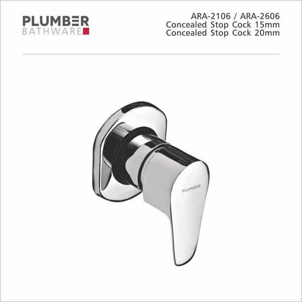 Plumber - Aura Series - Concealed Stop Cock 20mm - ARA-2606