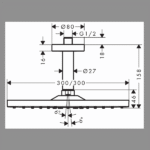 Hansgrohe - Overhead shower 300 1jet - Art. no. 26250000 - Image 2