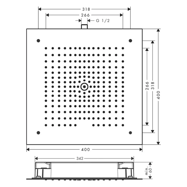 Hansgrohe - Overhead shower 400 1jet - Art no 26252000 - Image 4