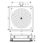 Hansgrohe - Overhead shower 2601jet - Art No 26472000 - Image 2