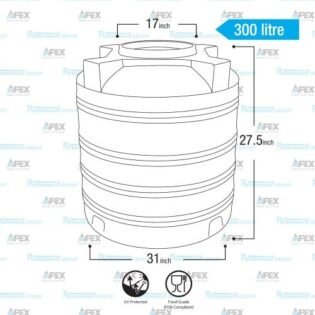 300 Litre - Apex Water Tank - S Series