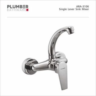 Plumber - Aura Series - Single Lever Sink Mixer Wall Mounted - ARA-3106