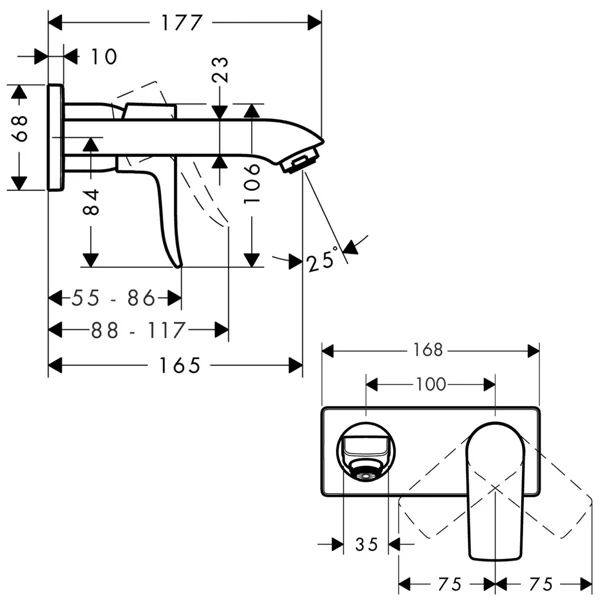 Hansgrohe - Single lever basin mixer - Art No 31085000 - Image 2