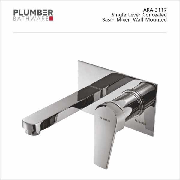Plumber - Aura Series - Single Lever Concealed Basin Mixer - ARA-3117