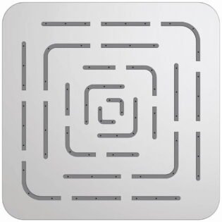 AGL Bathware - Overhead Shower - UFO 8"x8" 2mm Ultrathin 331658CP