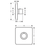 Hansgrohe HighFlow Thermostat softcube Art. no. 36711000 - Image 2