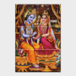 Radhe Krishna - Tactile Dekor - 6pc. - God Tiles - 4006 - 1200 x 1800 mm