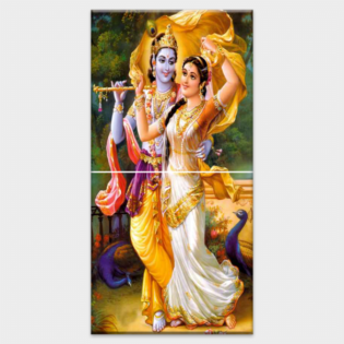 Radhe Krishna - Tactile Dekor - 2pc. - God Tiles - 4007