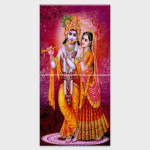Radhe Krishna - Tactile Dekor - 2pc. - God Tiles - 4008