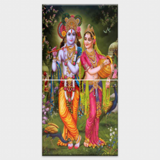 Radhe Krishna - Tactile Dekor - 2pc. - God Tiles - 4010