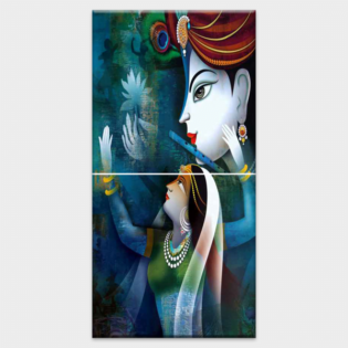 Radhe Krishna - Tactile Dekor - 2pc. - God Tiles - 4013