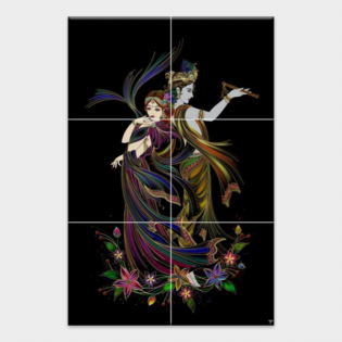 Radhe Krishna - Tactile Dekor - 6pc. - God Tiles - 4014 - 1200 x 1800 mm