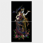 Radhe Krishna - Tactile Dekor - 2pc. - God Tiles - 4014