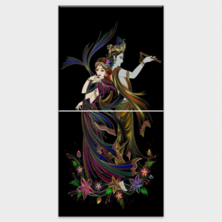 Radhe Krishna - Tactile Dekor - 2pc. - God Tiles - 4014