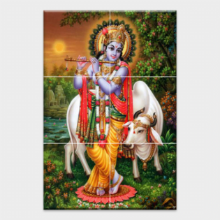 Lord Bal Krishna - Tactile Dekor - 6pc. - God Tiles - 4019 - 1200 x 1800 mm