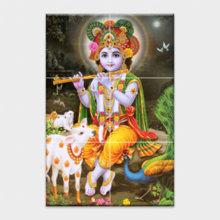 Lord Bal Krishna - Tactile Dekor - 6pc. - God Tiles - 4020 - 1200 x 1800 mm