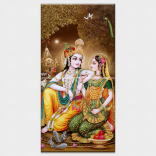 Radhe Krishna - TACTILE DECOR - Vitrified God Tiles - 4024