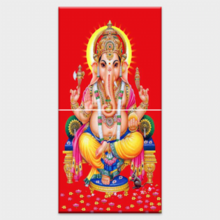 Lord Shree Ganesh - Tactile Dekor - 2pc. - God Tiles - 4101