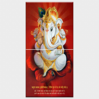 Lord Shree Ganesh - Tactile Dekor - 2pc. - God Tiles - 4102