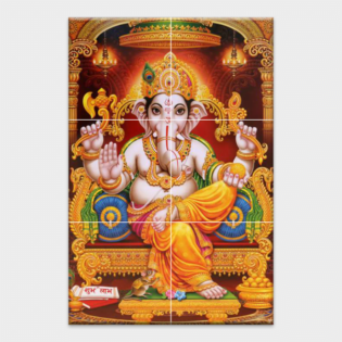 Lord Shree Ganesh - Tactile Dekor - 6pc. - God Tiles - 4104 - 1200 x 1800 mm