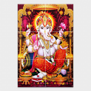 Lord Shree Ganesh - Tactile Dekor - 6pc. - God Tiles - 4105 - 1200 x 1800 mm