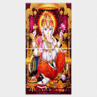 Lord Shree Ganesh - Tactile Dekor - 2pc. - God Tiles - 4105