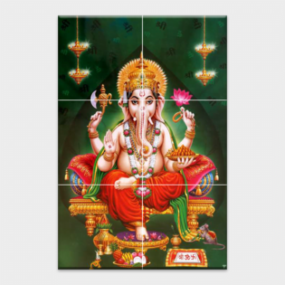 Lord Shree Ganesh - Tactile Dekor - 6pc. - God Tiles - 4106 - 1200 x 1800 mm