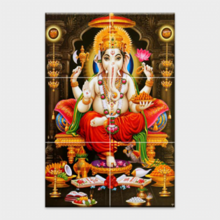 Lord Shree Ganesh - Tactile Dekor - 6pc. - God Tiles - 4107 - 1200 x 1800 mm